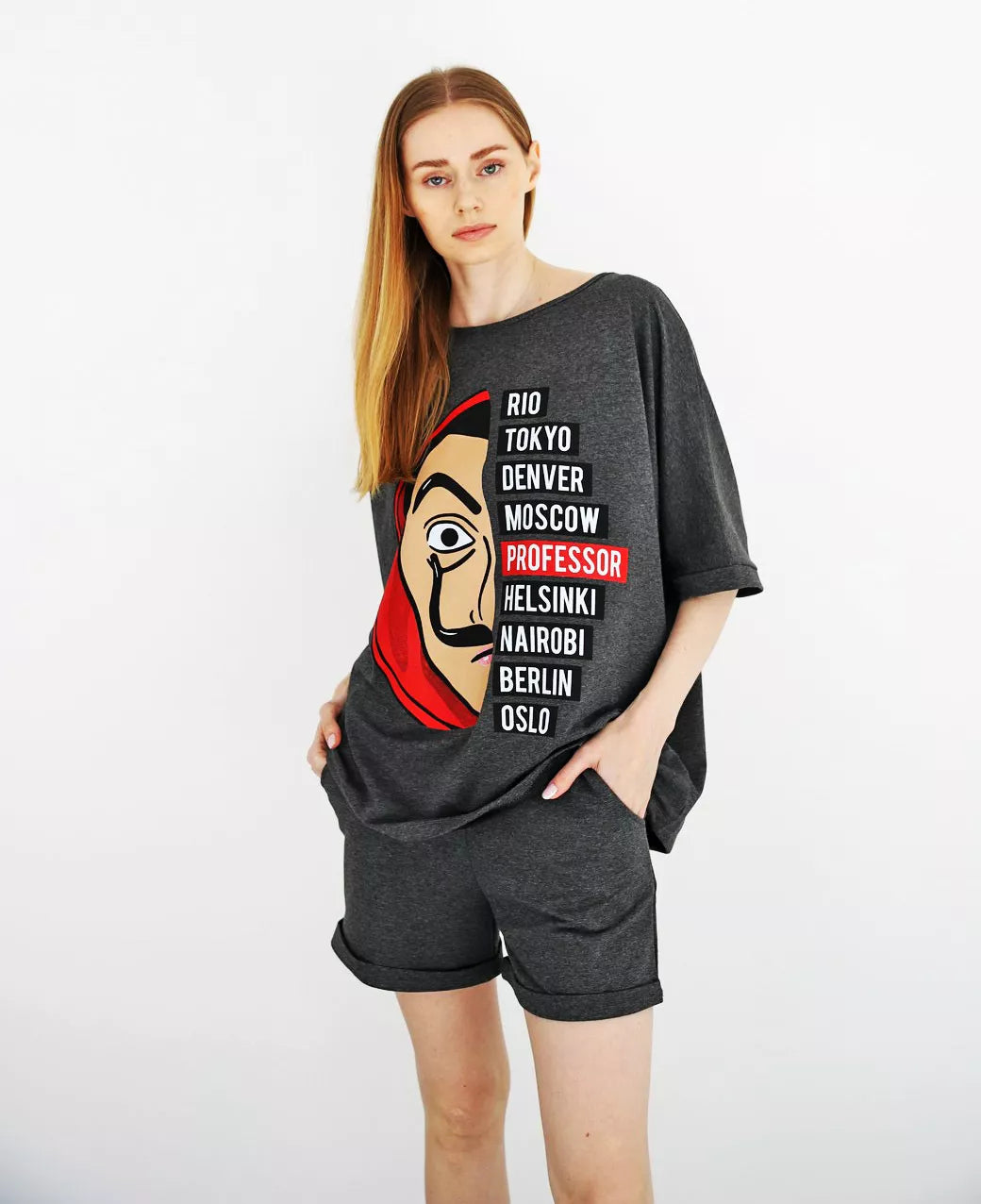 Tamsiai pilkas moteriškas komplektas Vendetta